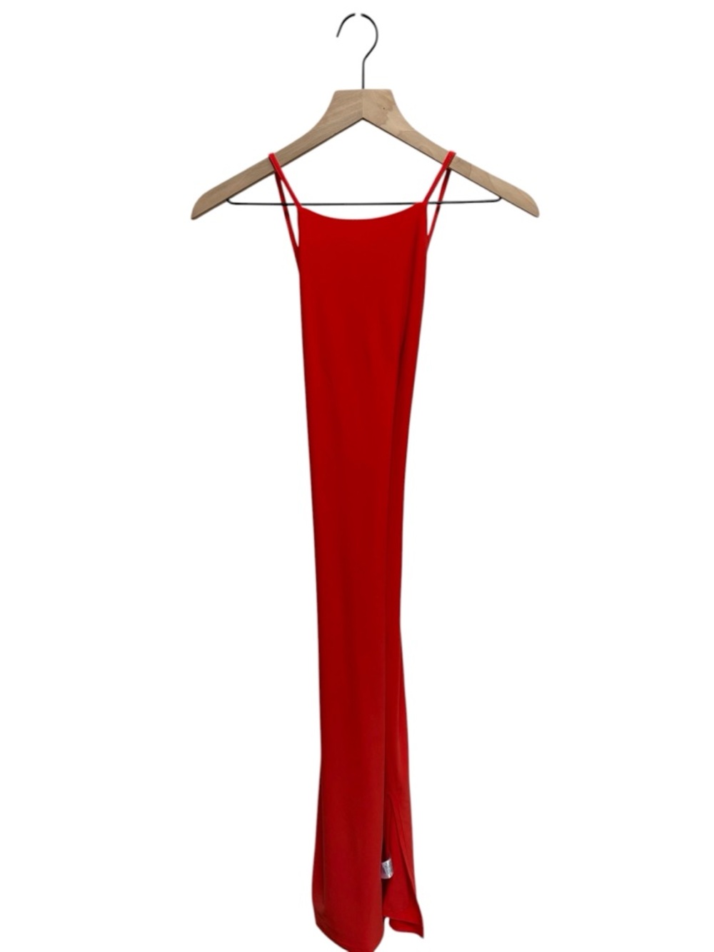 Chelsea28 Orange Slip Midi Dress with Thin Straps